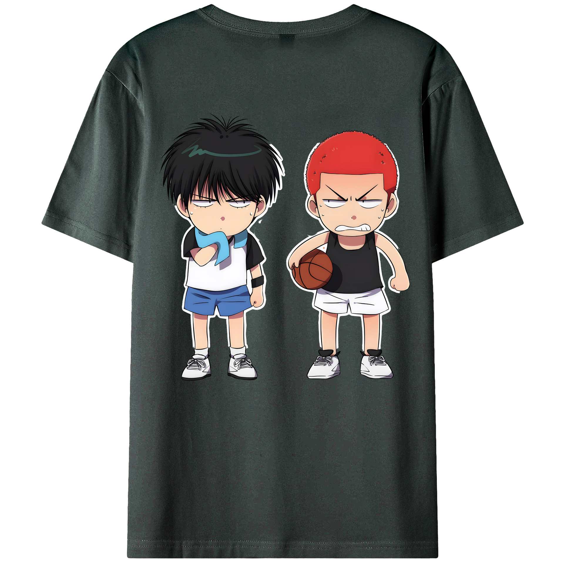 （画像用） SLAM DUNK／スラムダンク 綿100％ メンズ半袖Tシャツ（バックプリント） 通気性